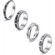 4Pcs Stainless Fidget Band Rings Spinner Rings For Women Mens Triple Interlocked Rolling Ring Celtic Stress Relieving Reduce Anxiety Size 7 4Pcs Stainless Fidget Band Rings Spinner Rings For Women Mens Triple Interlocked Rolling Ring Celtic Stress Relieving Reduce Anxiety Size 7